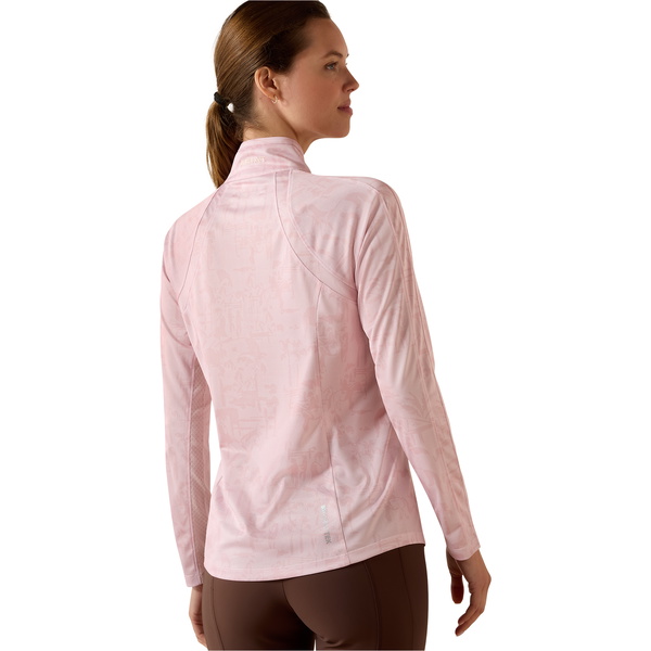2026 Ariat Mujer Sunstopper 3.0 1/4 Zip Baselayer 10071454 - Sepia Rose Horse Park
